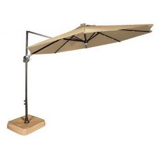 10 Easy Tilt Offset Umbrella w/33 Solar Ligh & Base —