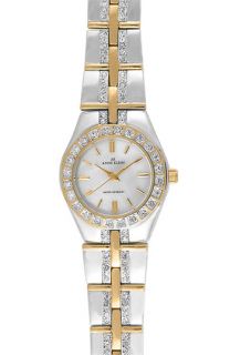 Anne Klein Crystal Bezel Bracelet Watch