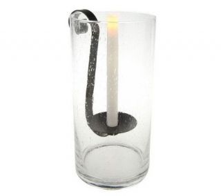 HomeReflections 12 Hurricane w/ 9 Floating Flameless Taper Candle w 