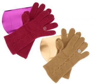 Set of 2 Gloves with Crystal Details and Gift Boxes by Hummingbird