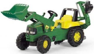 Rolly John Deere Ride on Pedal Tractor Loader Digger