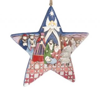 Jim Shore Heartwood Creek Nativity Star Hanging Ornament —
