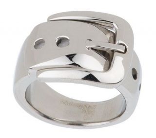 Steel by Design High Polished Buckle Design Ring —