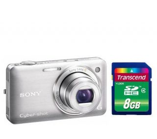 Sony Cyber Shot DSC WX5 Camera w/12MP, 5X Opt Zoom   Silver — 