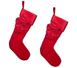 Linda Dano Set of 2 21 Embellished Velvet Stockings —
