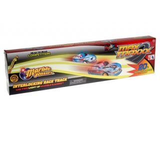 MAX TRAXXX Glow inthe Dark 20 ft RaceTrack w/2 Light up Marble Racers 