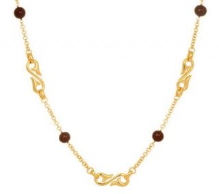 Rr2 Rotenier 14K Clad 20 Esmeralda Pearl Necklace —