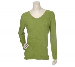 Susan Graver V neck Tunic Sweater —
