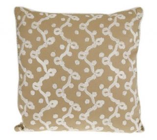 Liz Claiborne New York Dot Lace Embroidered 18x18 Pillow —