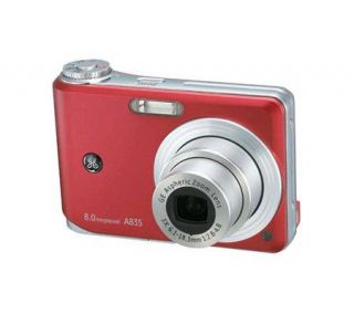 GE A835 8MP Digital Camera with 3X Optical Zoom  Red —