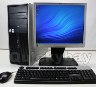 HP DC7800 Desktop Computer Tower + LCD Monitor Intel Core 2 Duo 4GB
