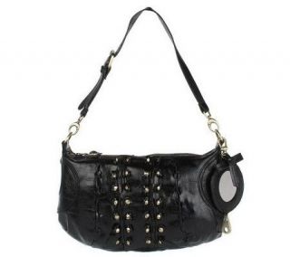 As Is Gretta Stud Detail Zip Closure Handbag   A223125