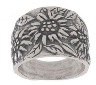 Or Paz Sterling Triple Sunflower Band Ring —
