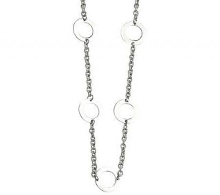 Steel by Design 26 Open Circle Station Necklace —