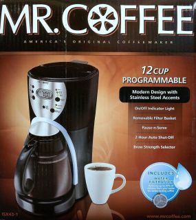 12 Cup Programmable Coffee Maker w Built in Water Filter