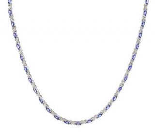 10.50 ct tw Tanzanite Sterling 20 Tennis Necklace —