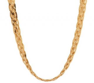Veronese 18K Clad 20 Polished Braided Necklace —