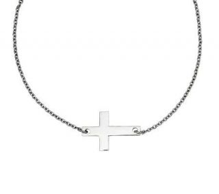 Steel by Design 21 Horizontal Cross Necklace —