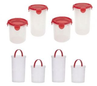 Set of 4 Straining Containers w/ Locking Lids By MarkCharles