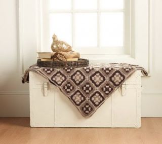 Liz Claiborne New York Afghan Crochet Handmade 50x60 Throw