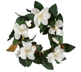 Williamsburg 22 inch Magnolia Blossom Wreath —