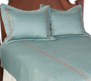 Amadeus Celine Embroidered Queen Quilted Coverlet Set —