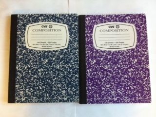 LOT OF 2 CVS COMPOSITION JOURNALS/NOTEBOOKS, WIDE RULED Back to School