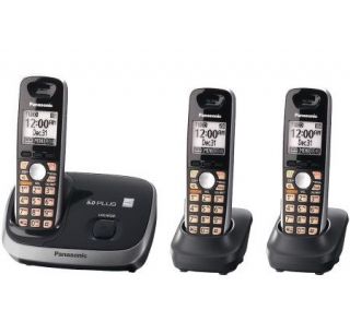 Panasonic KX TG6513B DECT 6.0 3 Cordless Phonewtih Wall Mount