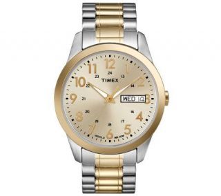 Timex Mens Two Tone Stainless Steel ExpansionBand Watch —