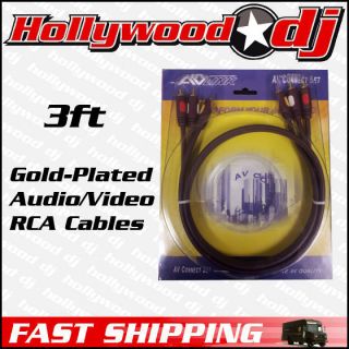  Cable Connect Set Quality Gold Plated Audio Video Component Cable