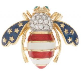 Joan Rivers Stars & Stripes Bee Pin —