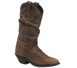 Double H Womens Tan Crazyhorse Slouch Boots —