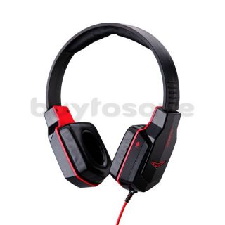 pc game gaming black stereo headset headphone with microphone
