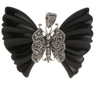 Suarti Sterling Limited Edition Butterfly Onyx Enhancer —