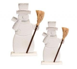 Set of 2 Snowmen Figures by Valerie —