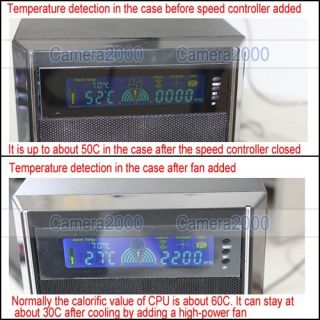 25 LCD Panel CPU HD Temp Sensor Fan Speed Controller