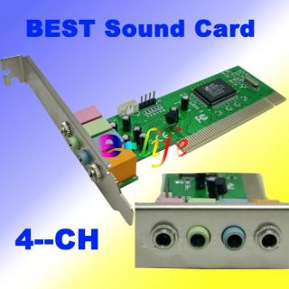 New 4 CH C Media Audio PCI Internal PC Sound Card D33