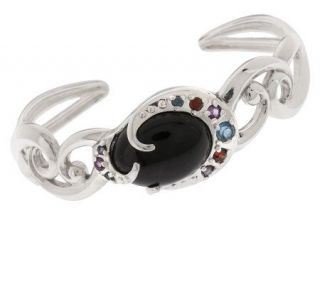 Carolyn Pollack Sterling Moondance Gemstone Cuff Bracelet —