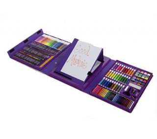 200pc Art Set with Pop up Tri Fold Easel Case —