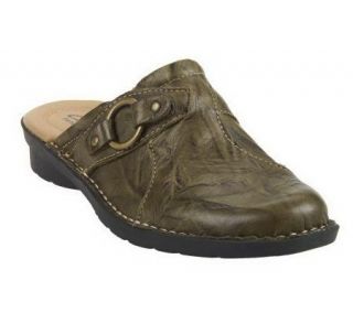 Clarks Bendables Nikki Colony Leather Clogs w/ Ring Detail —