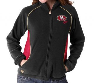 NFL 49ers Womens Plus Size Overlay Micro Fleece Jacket —