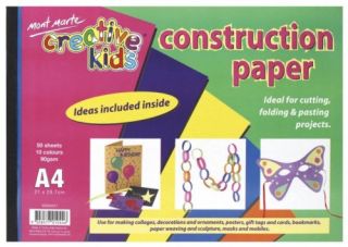 Mont Marte Creative Kids Construction Paper A4 50 Sheet