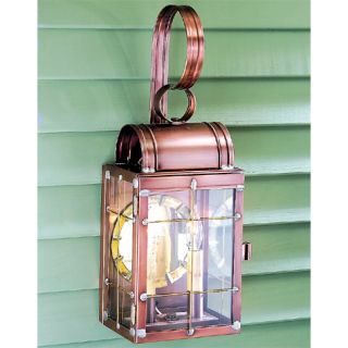  Exterior Porch Patio Welcome Light in Antique Copper Brass