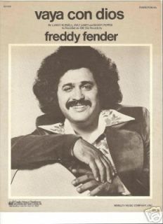 Sheet Music Freddy Fender Vaya Con Dios 72