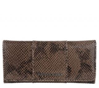 Judith Ripka Bedford Python Embossed Snap Closure Leather Wallet