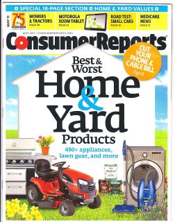 New Consumer Reports May 2011 3D TV Home Yard Products Small Cars Xoom