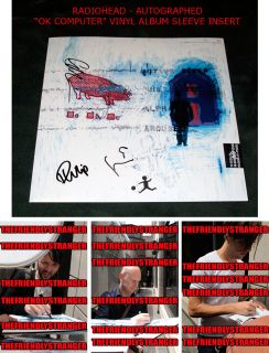 Radiohead Signed OK Computer Vinyl Album LP Sleeve Insert Proof