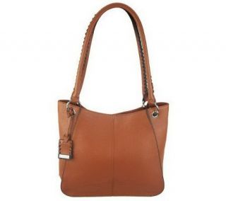 As Is Tignanello Pebble Leather Lg Tote Bag w/ Whipstitching
