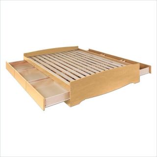 Prepac Sonoma Maple Full Wood Platform Bedroom Set