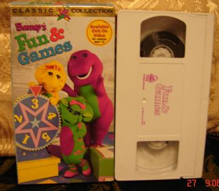 Barneys Fun Games VHS Video Classic Collection Actimates Free US 1st